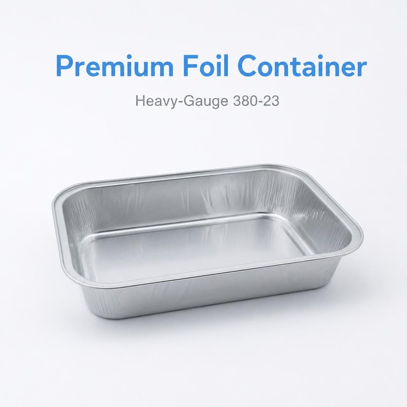 Model 380-23 Heavy-Gauge Aluminum Foil Food Container – Oven-Ready, Bulk OEM - image 1