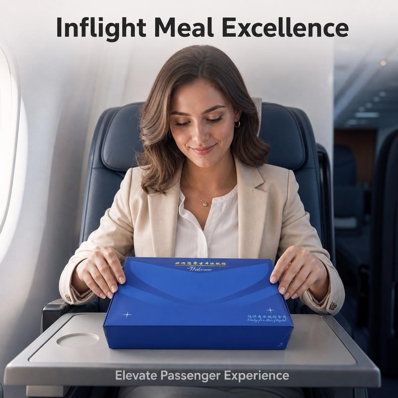 Custom Printed Large Airline Paper Meal Box – 300g Food-Grade, Bulk &amp;amp;amp;amp;amp; OEM - image 4