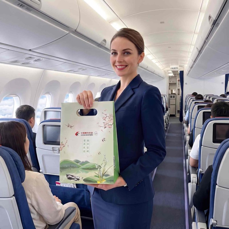 Custom Printed Airline Paper Carry Bag with Handle Holes – 100g Bulk &amp;amp;amp;amp;amp; OEM - image 6