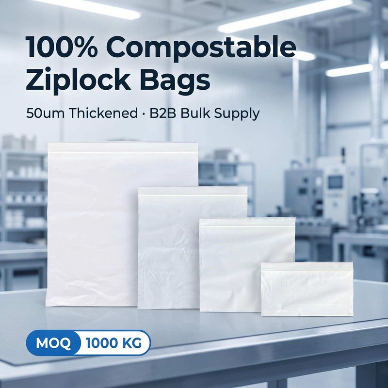 Small compostable ziplock bag assortment